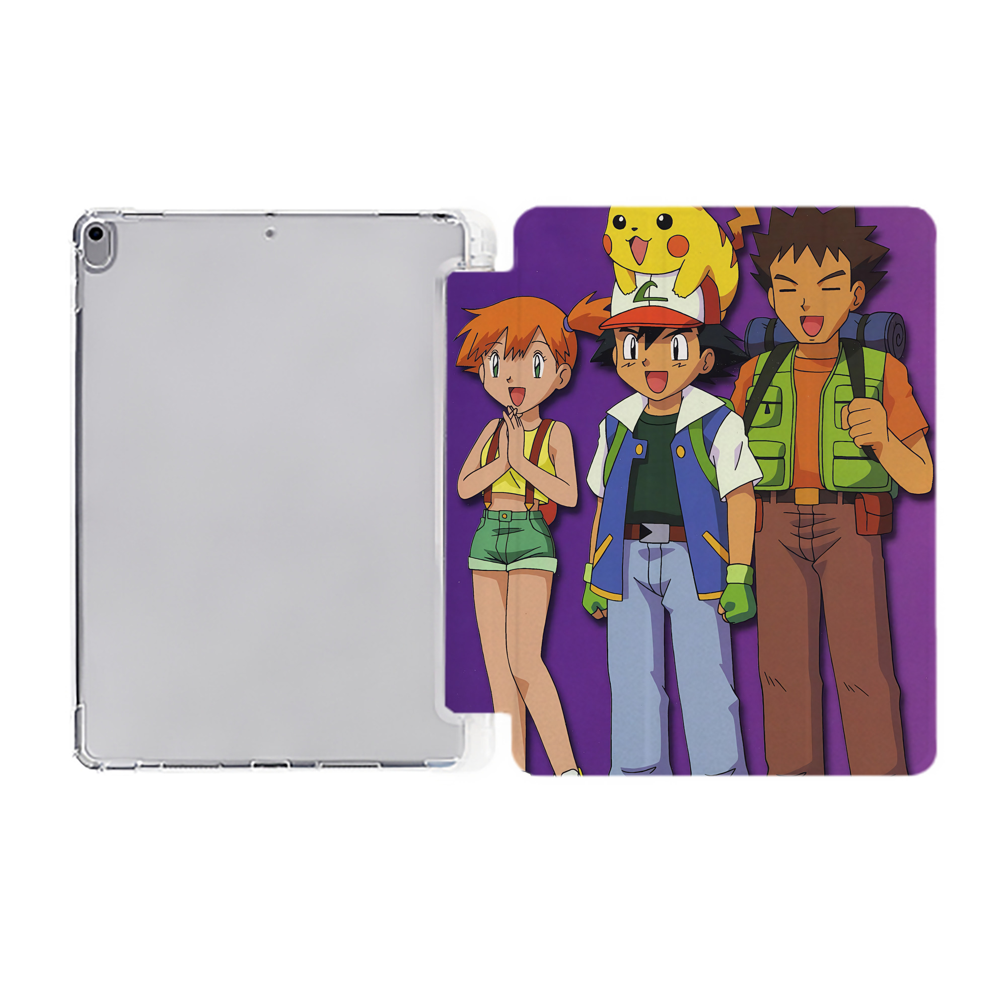 （画像用） ポケットモンスター Pokémon IPad ケース ペン収納付き 三つ折りスタンド PUレザー×シリコン 対応機種9.5/10.5/10.9インチ